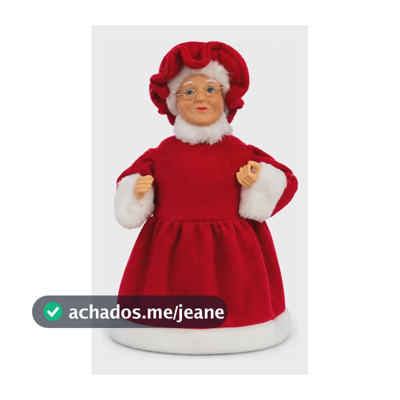 Mamãe / Papai Noel Em Pé 30cm Boneco Natal Enfeite Natalino Mamãe Noel 30cm