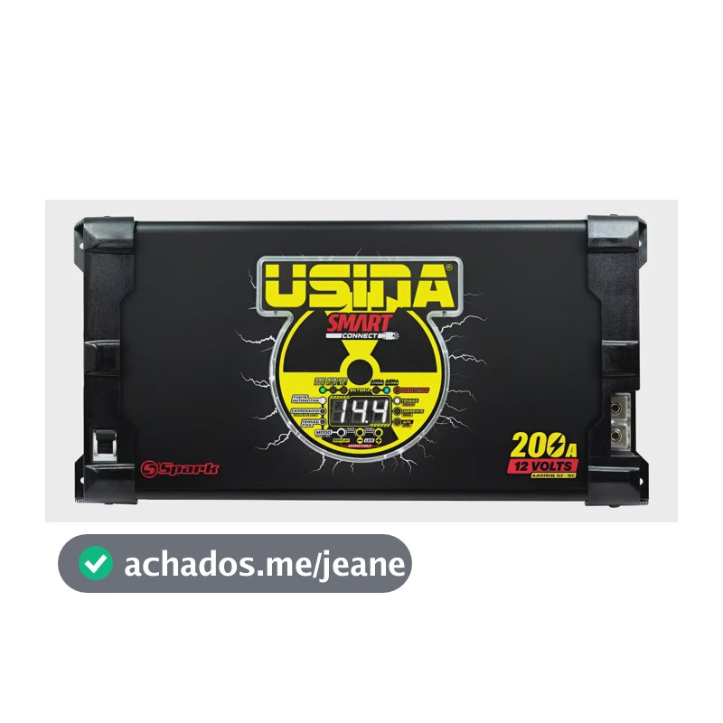 Fonte E Carregador Smart Connect 200a Monovolt 2500 Watts Preto