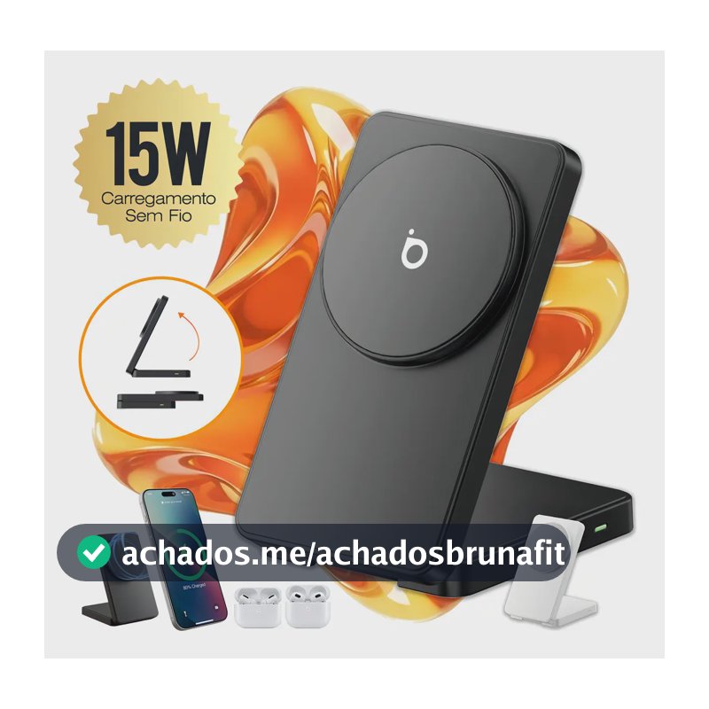 Basike Suporte De Carregador Inducao Sem Fio Magnético Rápido Turbo Magsafe Para iPhone 11 12 13 14 Pro Max Plus Samsung Galaxy S23 S23 Ultra S24 S25 Z Flip Fold Motorola LG Sony Xperia Nothing Phone