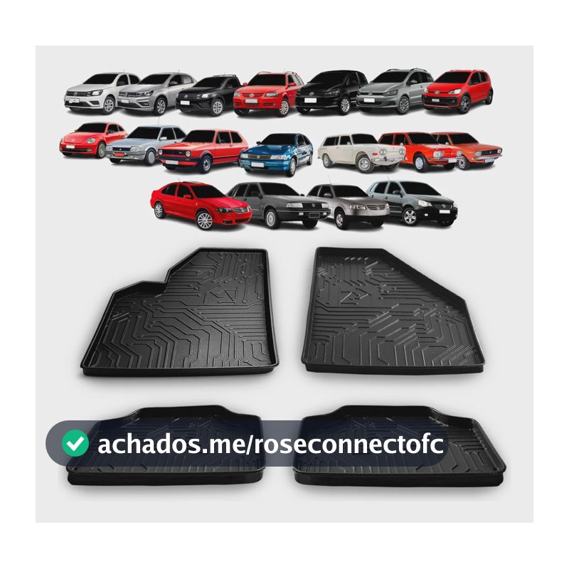 Jogo Automotivo Tapete Bandeja Saveiro Crossfox Up! C Borda Preto