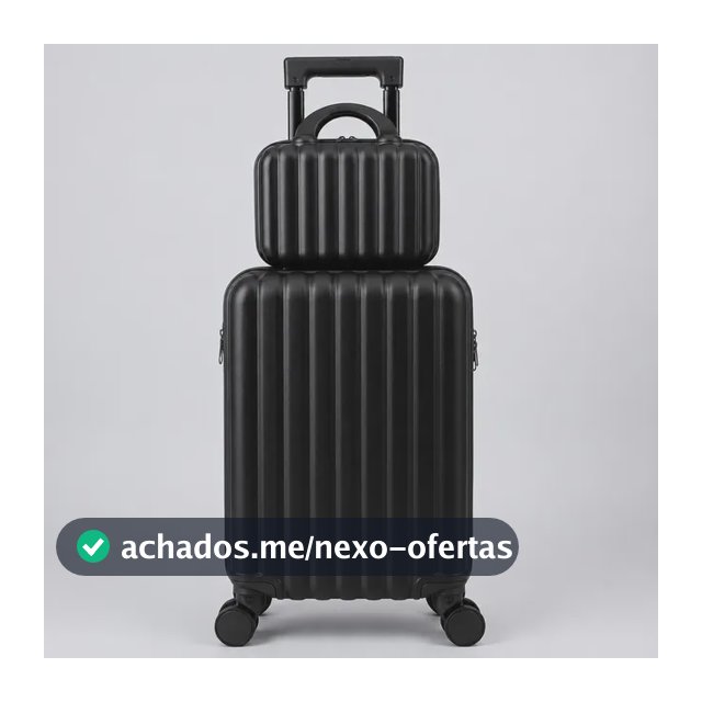 Mala De 10kg Bordo De Mão Bloguerinha Com Frasqueira Preto Liso