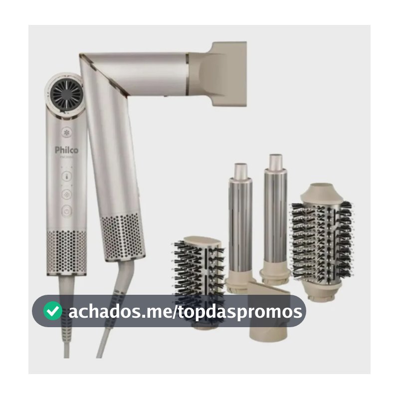 Secador De Cabelos Philco psc3500 4 Em 1 dobrável motor bldc Prateado