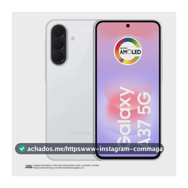 Celular Samsung Galaxy A37 5g 256gb, 8gb Ram, Câmera 50mp Branco