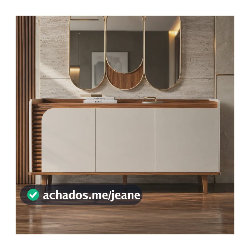 Buffet Para Sala De Jantar 3 Portas Jurerê Off White Casa Lustre Design Moderno