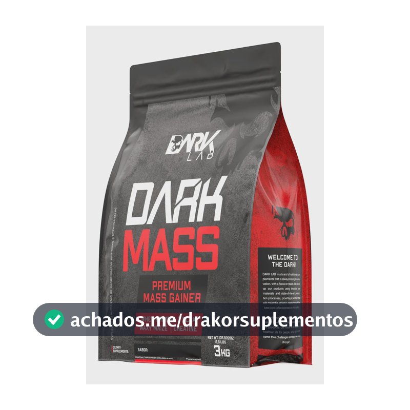 Hipercalórico Dark Mass 3kg Dark Lab Sabor Morango