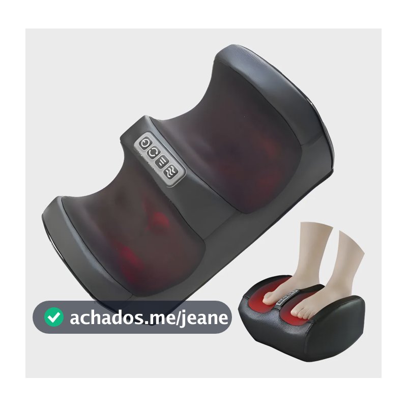 Massageador De Pes Elétrico Anti Stress Preto Relaxe Confort 127/220v Preto