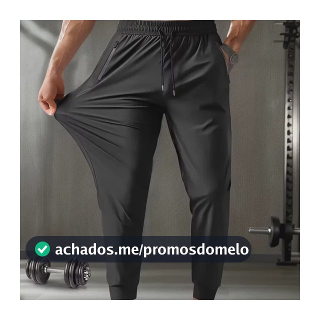 Calça Masculina Com Elastano Esportiva Fitness Slim Fit