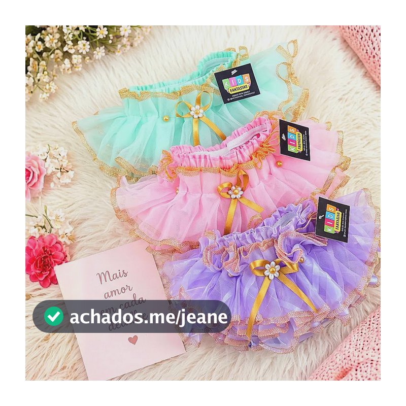 Kit 3 Calcinha Bebê Infantil Tapa Fralda Bunda Rica Rn Aleatório 5 A 12 Meses