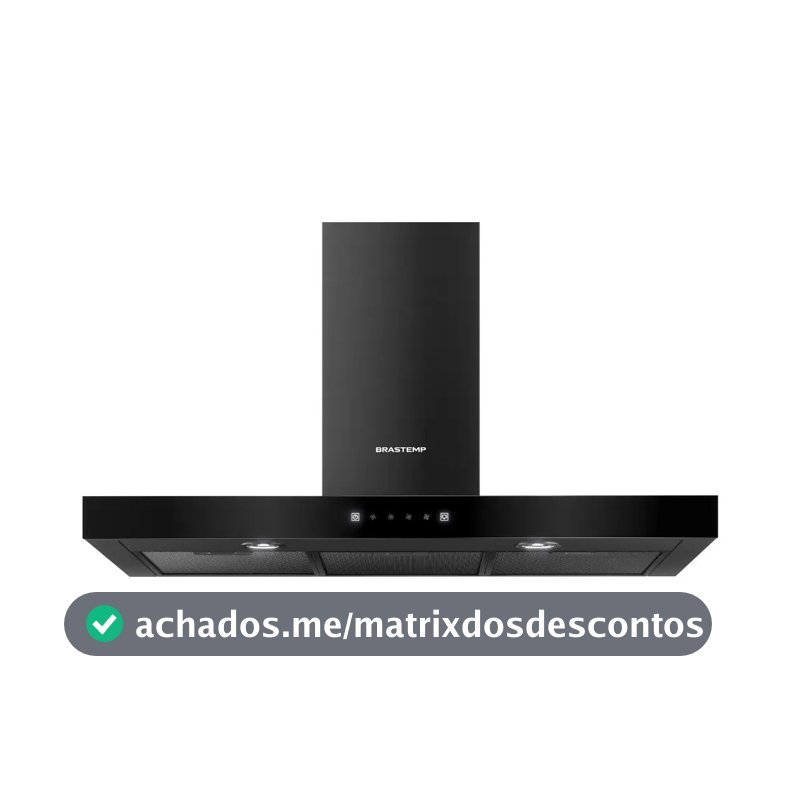 Coifa Brastemp Inox 5 E 6 Bocas Com Timer Autodesligamento Preto 127v