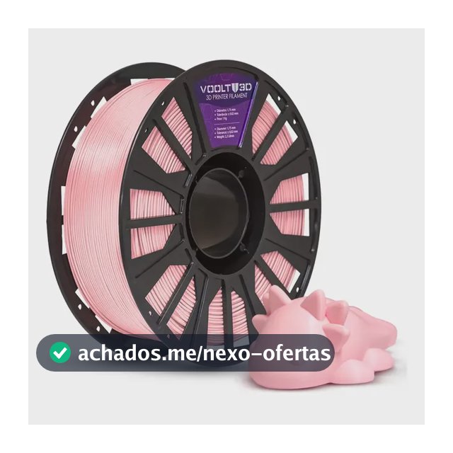 Filamento Voolt3D Pla 1.75mm Premium Alto Teor De Pureza 1kg Cor Rosa Bebe