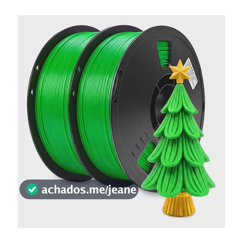 Filamento De Impressora 3d Pla 1,75mm 2kg Impressão Cor Lisa Verde