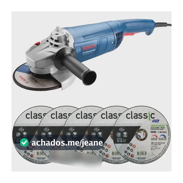 Esmerilhadeira Lixadeira 7'' 2200w Gws 2200-180 Bosch Discos