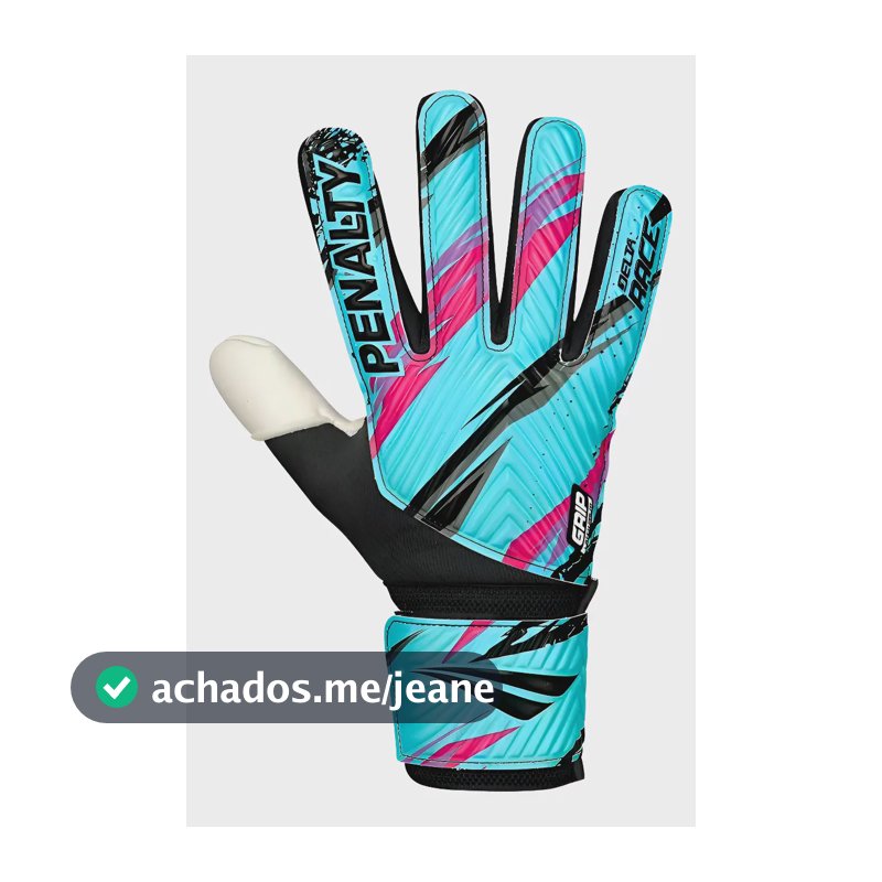 Luva De Goleiro Penalty Delta Race Xxiv Cor Celeste Tamanho 10
