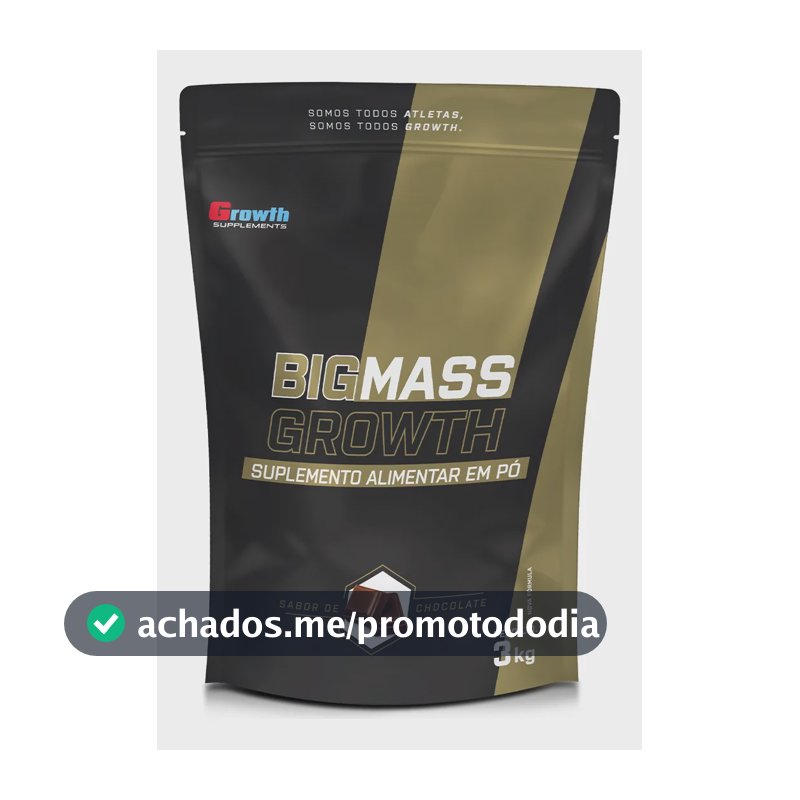 Hipercalórico Big Mass 3kg Growth Supplements - Sabor Chocolate