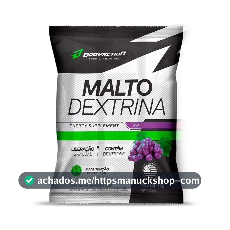 Suplemento Em Pó Bodyaction Malto Dextrina Sabor Uva Em Saco