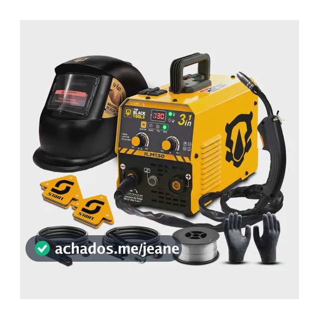 Maquina De Solda Multiprocessos Mig 130a 220v Tig Acessórios Amarelo 220v