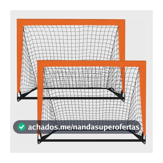 Trave De Futebol Infantil 12090cm Desmontável Portátil 2pcs Laranja