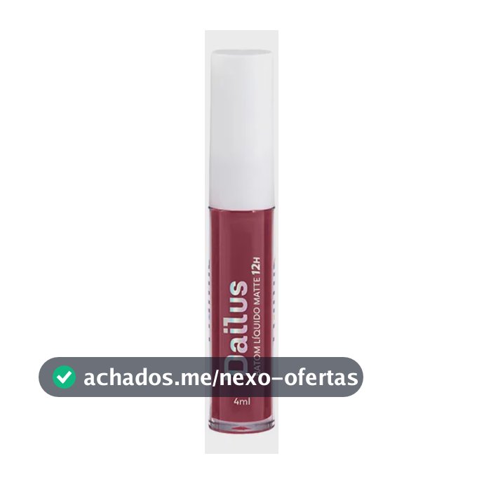 Batom Líquido Dailus Matte 12h Alta Pigmentação Malva
