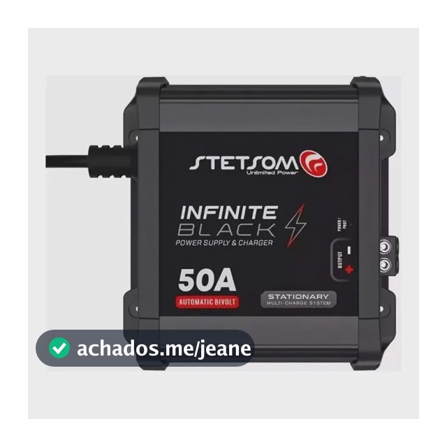 Fonte Automotiva Stetsom Infinite Black 50A Para Som Carro e Carregador de Bateria