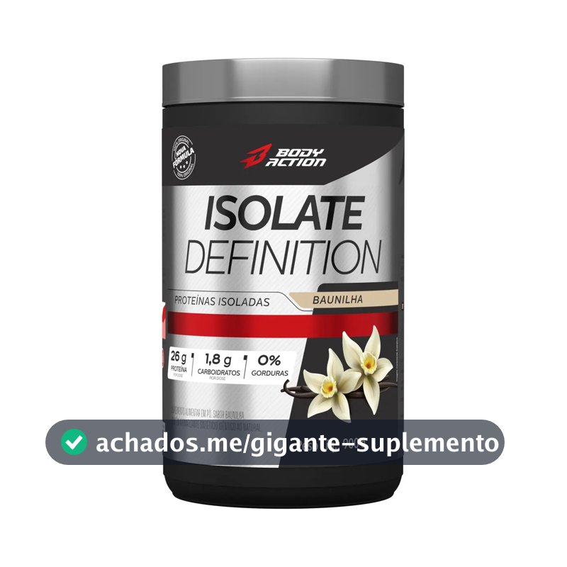 Proteína Bodyaction Tradicional Isolate Definition em pó sabor Baunilha x 900g
