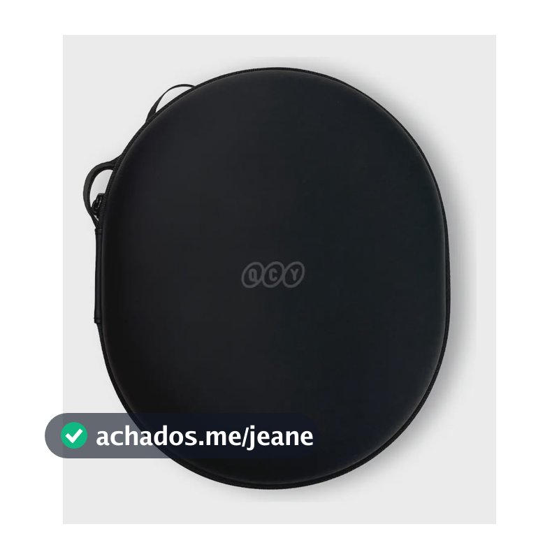 Case Bag Protetora Para Headphone Qcy H3 Anc, H4 E H2 Pro Preto