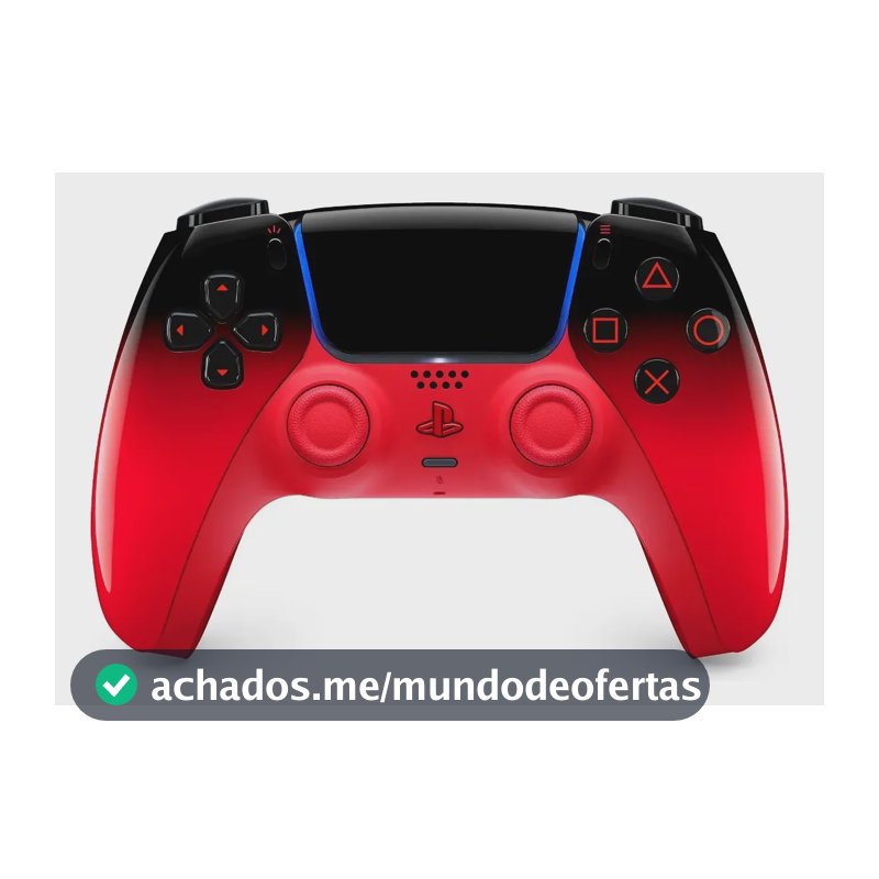 Controle Sem Fio Sony DualSense Hyperpop para PS5, Vermelho Techno Red