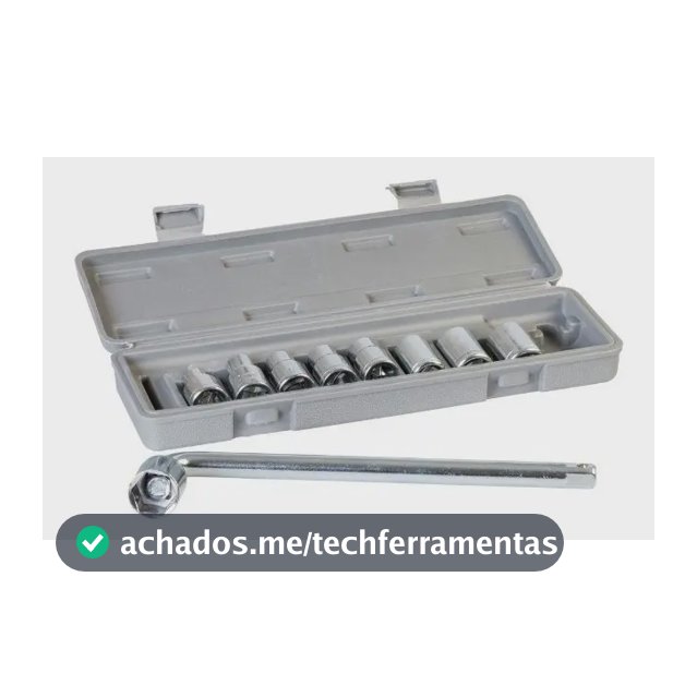 Kit Jogo Chaves L Soquete Chave De Boca Biela 10 Peças