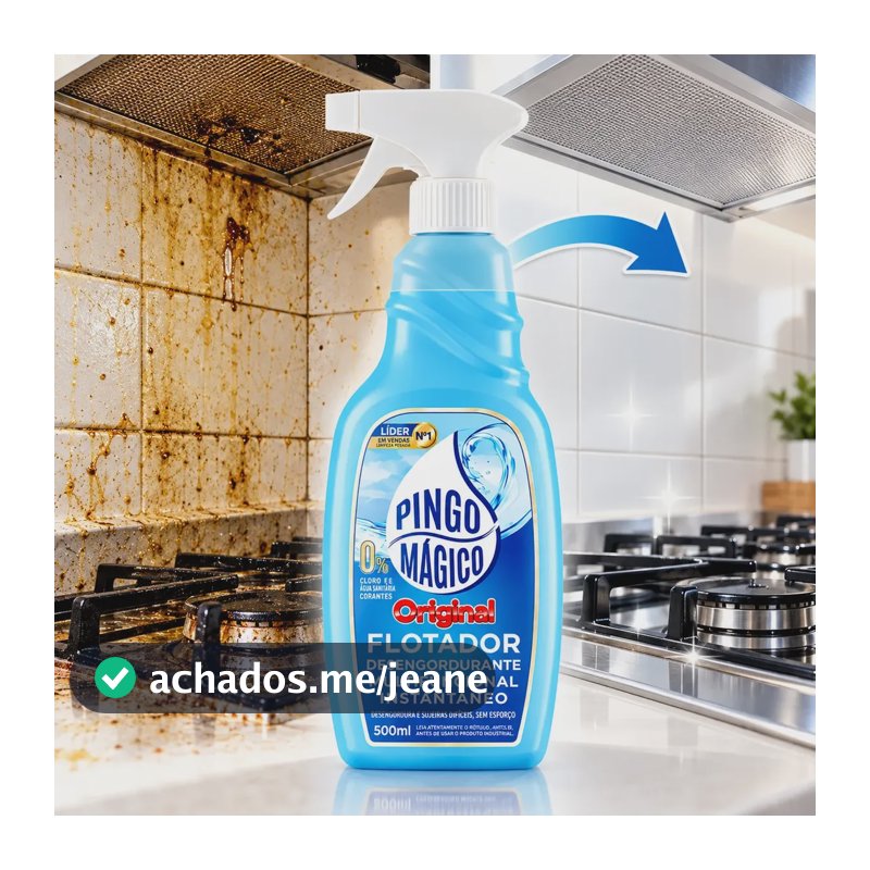Flotador Pingo Magico Original 500ml Remove Mofo E Gordura
