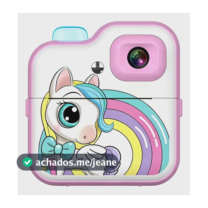 Câmera Infantil Instantâneal Tela Digital Hd Divertida Jogos 12811-rosa