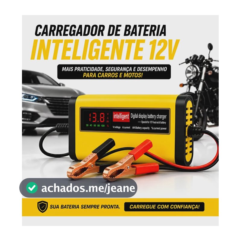Carregador De Bateria 12v Até 150 Amperes Inteligente