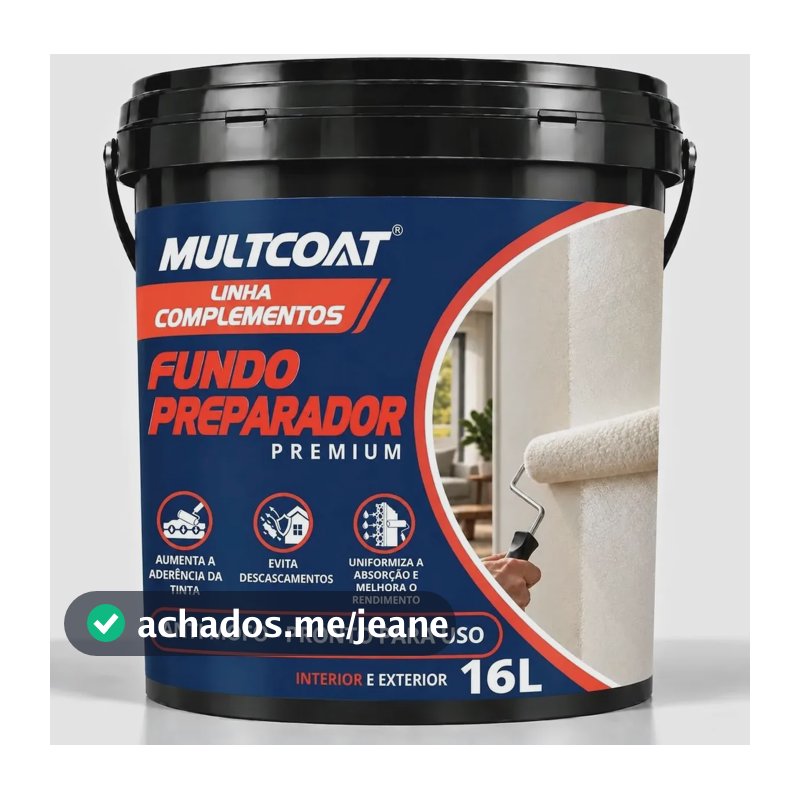 Fundo Preparador Premium 16l Alto Rendimento Antimofo Incolor Fosco