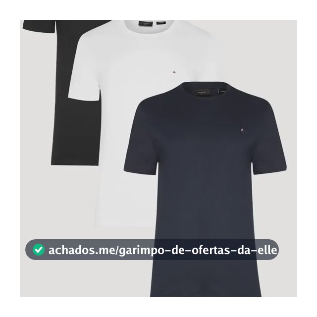 Kit Camisetas Aramis Preta/branca/azul Marinho - Original