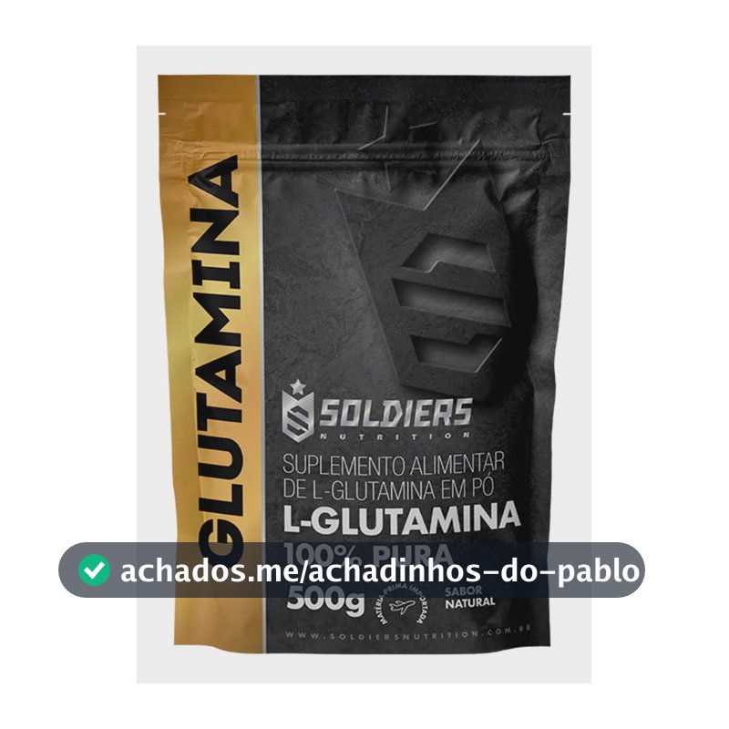 Glutamina 500g suplemento em pó - Soldiers Nutrition