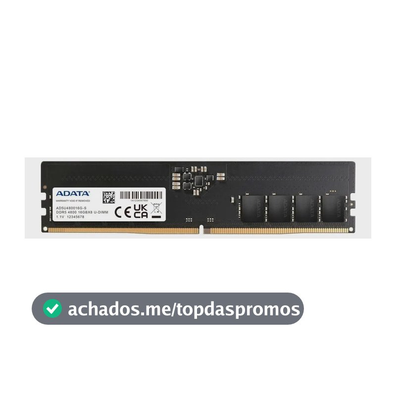 Memória RAM preto 16GB 1 Adata AD5U480016G-S