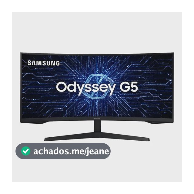 Monitor Gamer Samsung Odyssey G5 34  Uwqhd Preto 127/220v
