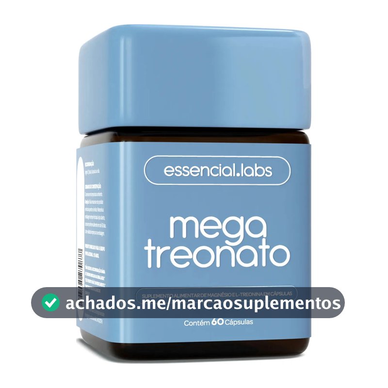 MAGNÉSIO TREONATO - Fórmula com Máxima Concentração e Biodisponibilidade - 60 Cápsulas