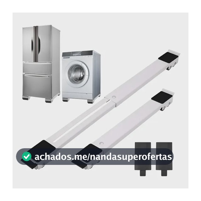 Base Suporte Com Rodinhas Ajustável Maquina Lavar, Geladeira