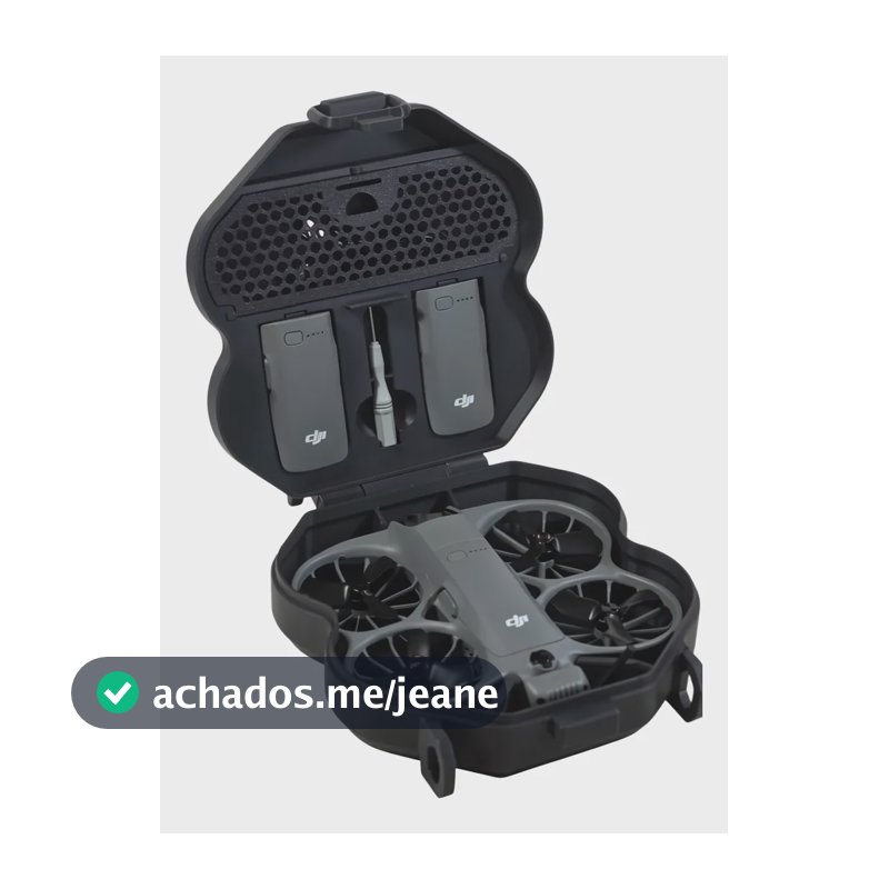 Case De Proteção Dji Neo 2 Com Porta Baterias E Heliponto Preto