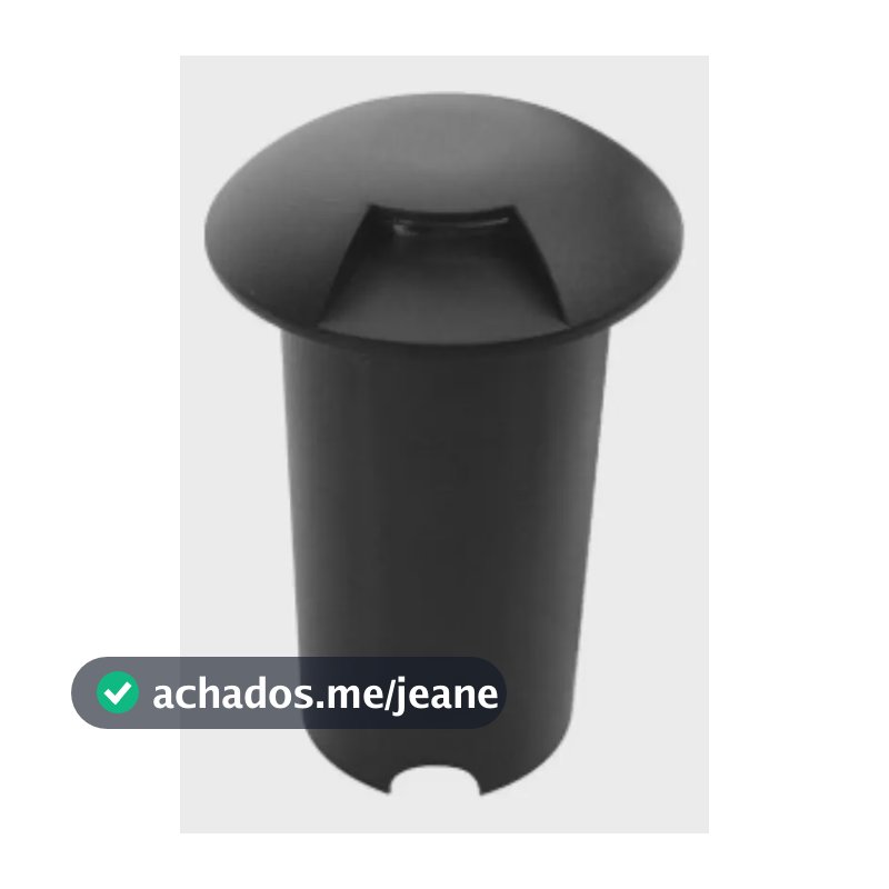Spot Embutido Solo Preto 1 Facho Led 1w 3000k Balizador  Preto
