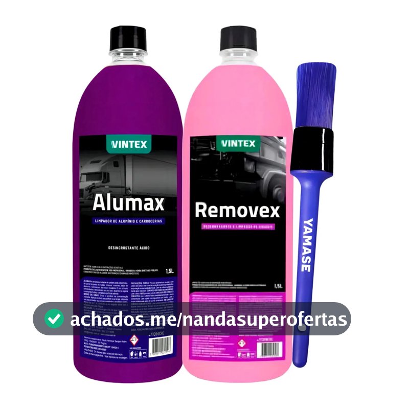 Kit Limpeza Automotiva Vonixx Removex Alumax Chassi Rodas 1.5L