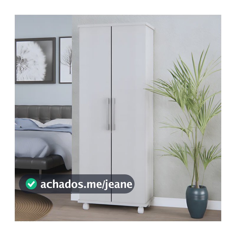 Armário Multiuso Mdp 2 Portas Branco - Ajl