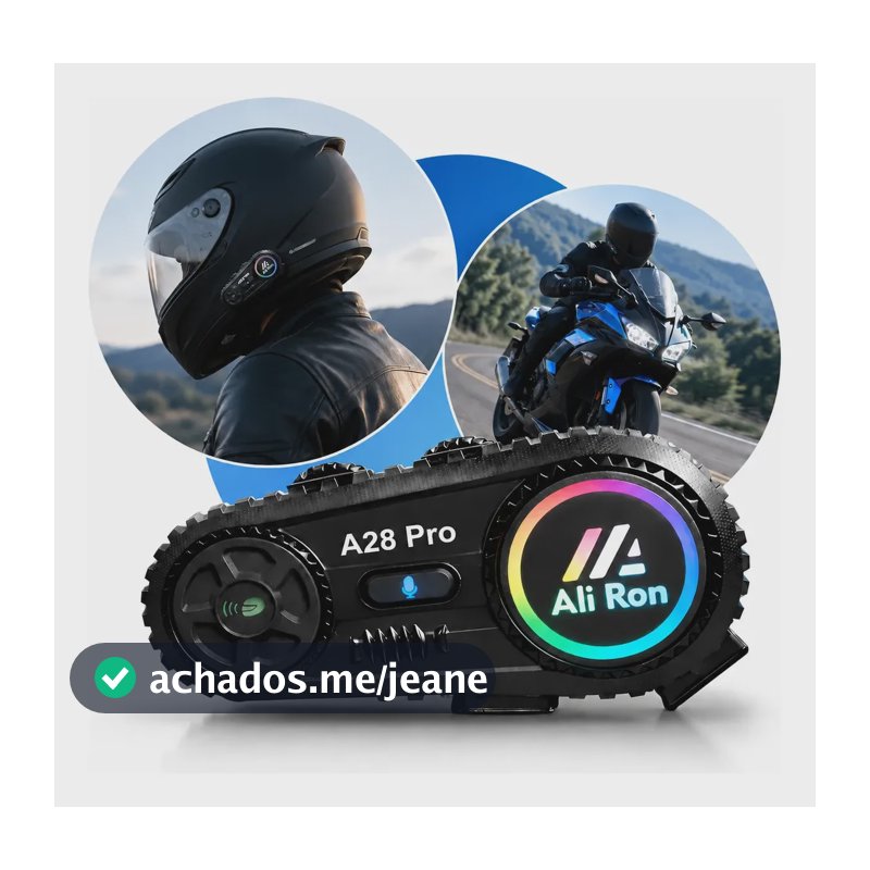 Intercomunicador Capacete Moto A28 Pro Bt 6.0 Ipx6 500m Led