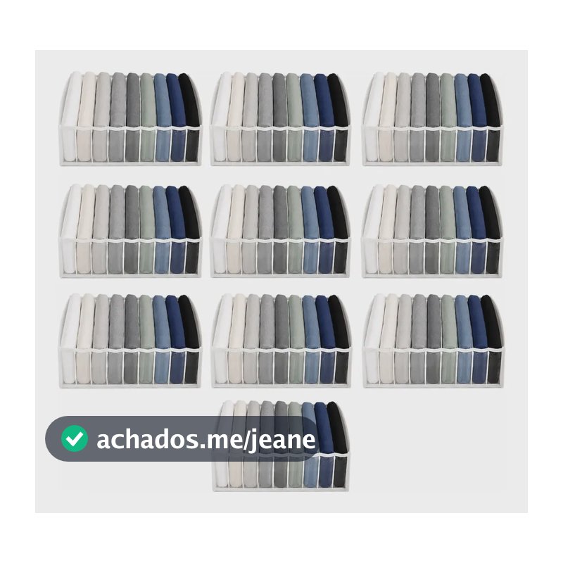 10 Colmeia Organizadora G (10x25x35) Camisetas 10 Nichos Viés Branco