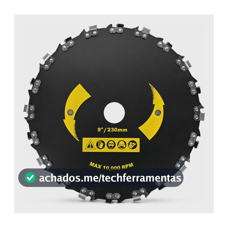 Disco de Corte para Roçadeira Motosserra Nakasaki Aço 230mm 20 Dentes