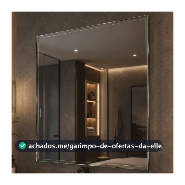 Espelho Mirano Paris 80x60cm Bisote Design Lapidado Moderno Suporte