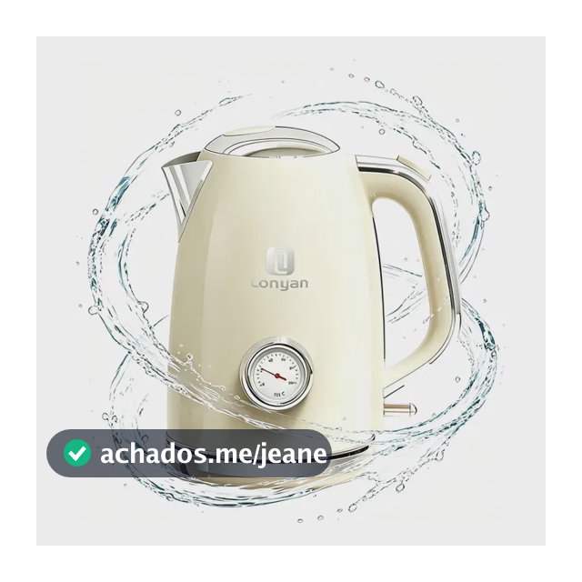 Chaleira Elétrica Inox 1,7l Retro Display Temperatura Sus304