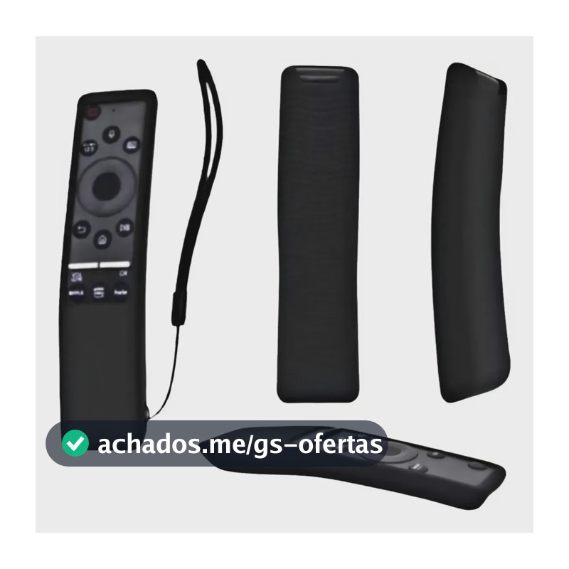 Capinha De Silicone Para Controle Remoto Tv Samsung Smart Preto