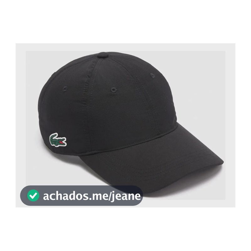 Boné Lacoste sport cor preto tamanho un