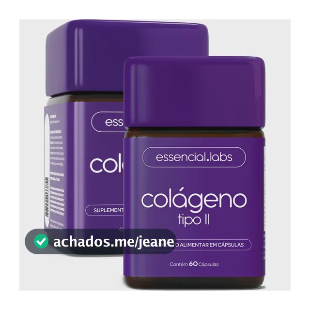 02 Potes Do Colágeno Tipo 2 45mg - Fórmula Com Máxima Concentração E Biodisponibilidade - 60 Doses Sem Sabor