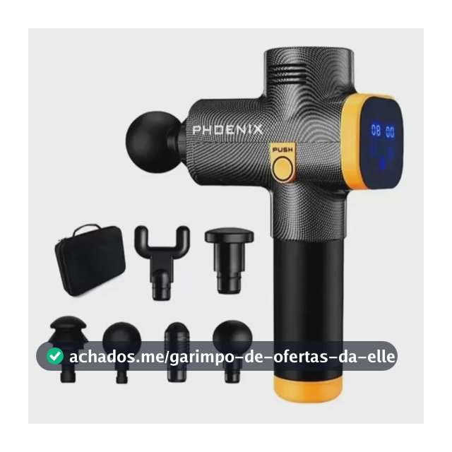Pistola Massagem Relaxamento Muscular Phoenix A2 Lcd Cor Grafite